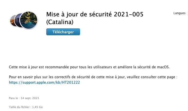 Catalina : une mise à jour de sécurité pour la faille zero-click