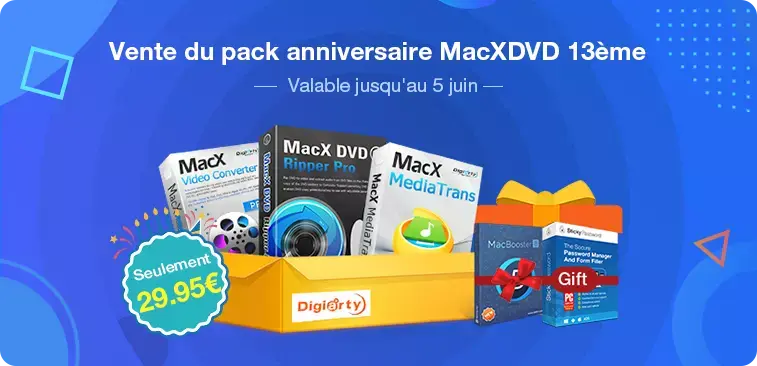 MacX DVD Ripper Pro gratuit et -80% avec MacX Video Converter Pro et MacX MediaTrans