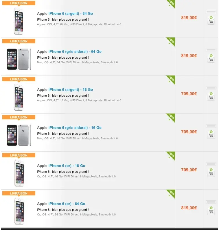 L'iPhone 6 en précommande chez Materiel.net