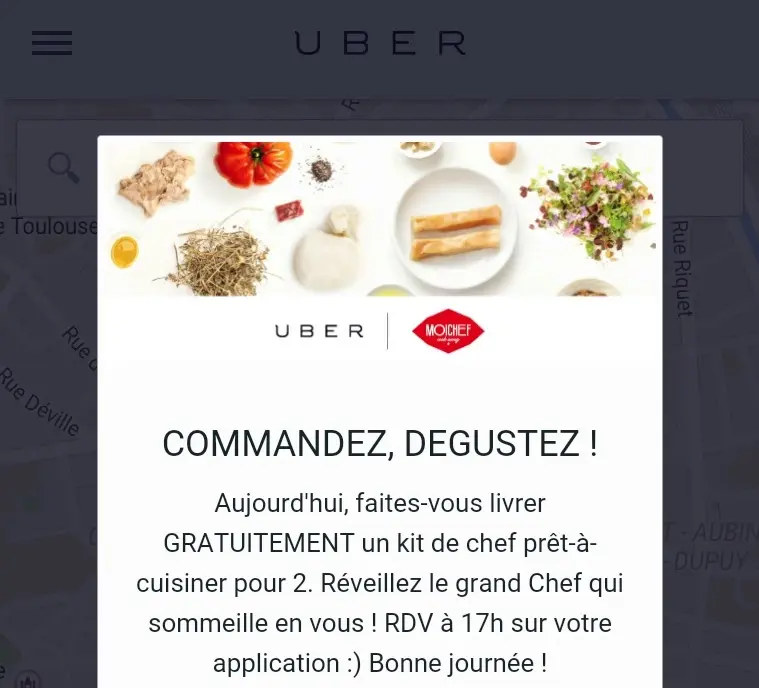 Uber et MoiChef offrent des repas à domicile à Toulouse, mais il faudra se mettre aux fourneaux