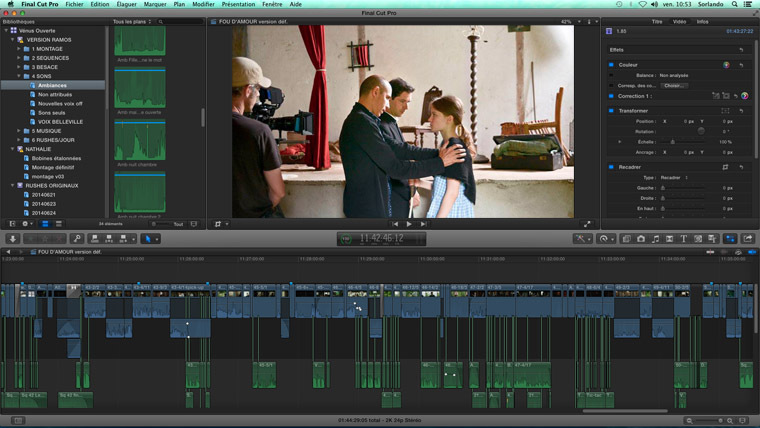 Le film français "Fou d’amour" vante les mérites d'un montage 100% Final Cut Pro (témoignage)