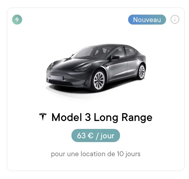 L'app Virtuo propose des Tesla Model 3 à la location