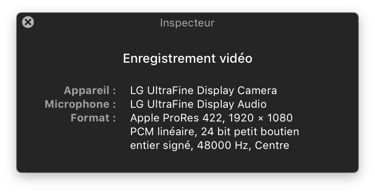 Erratum : l'écran LG 5k UltraFine a bien un capteur 1080p
