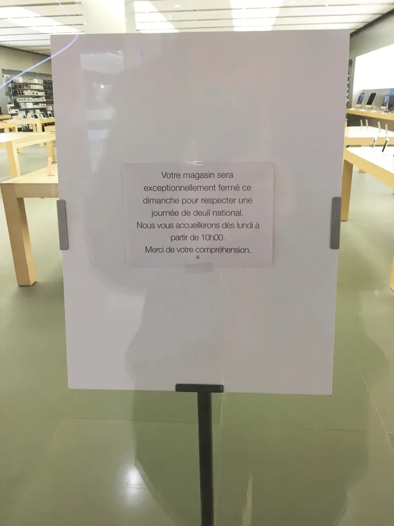 Les Apple Store (français) rouvriront normalement ce lundi