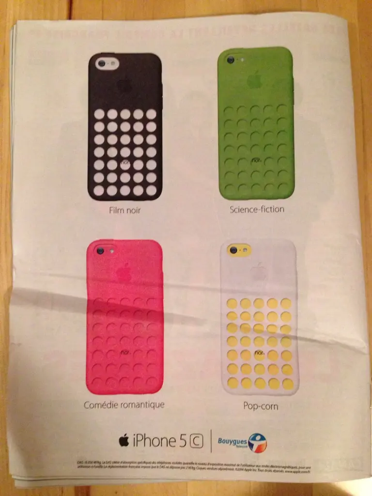 L'image du jour : l'iPhone 5c continue sa promo dans les magazines (français)