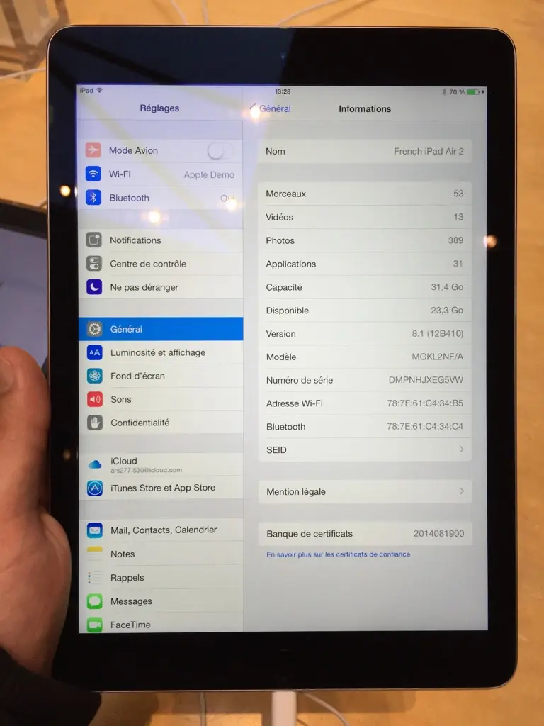 L'image du jour : l'iPad Air 2 de 32Go existe et il est même à l'Apple Store Opera !