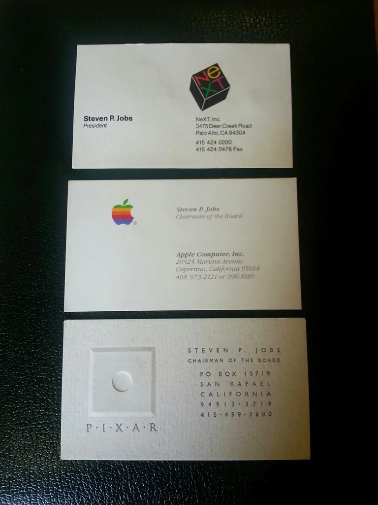 Les cartes de visite de Steve Jobs vendues sur un coup de pub ?