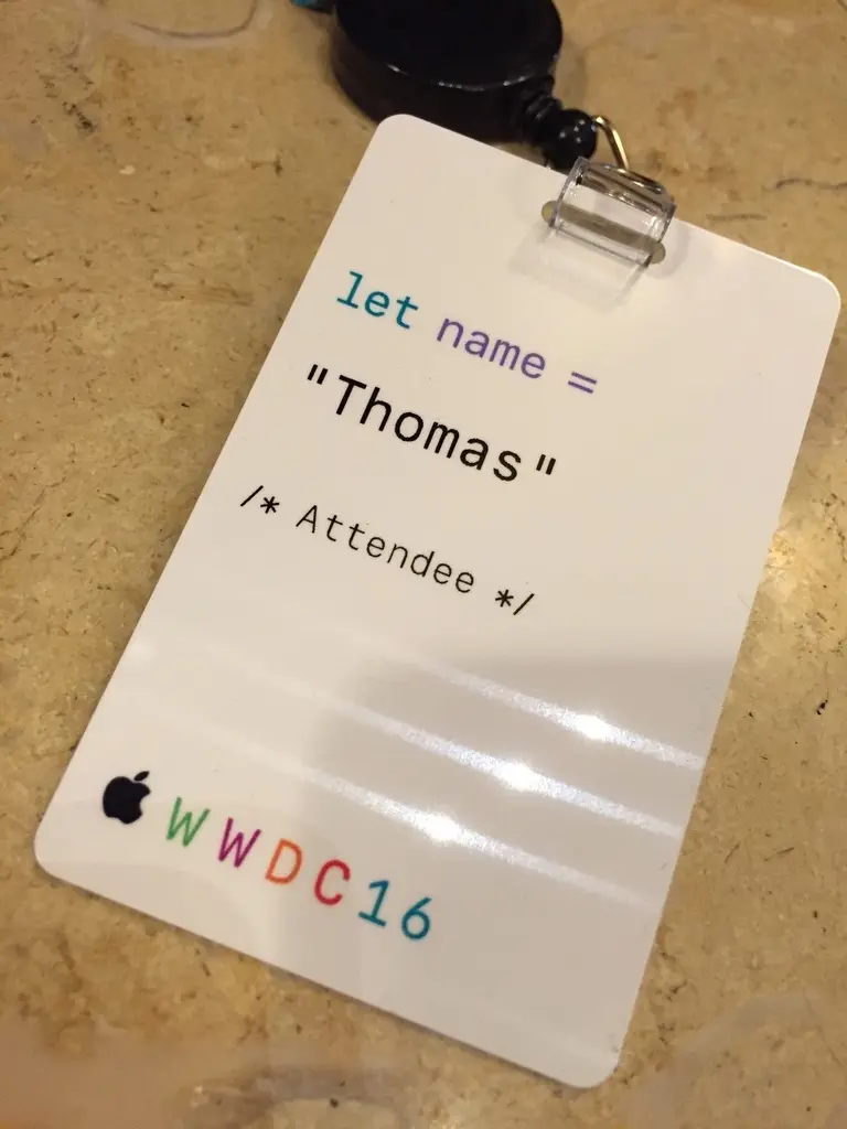 #WWDC2016 : voici le badge, le sweat-shirt et plein d'autres photos en direct !