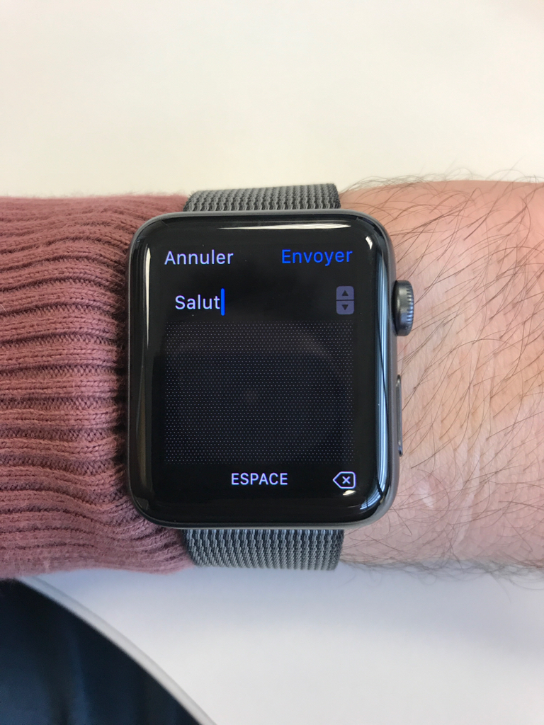 watchOS 3.2 active l'écriture manuscrite en français sur l'Apple Watch