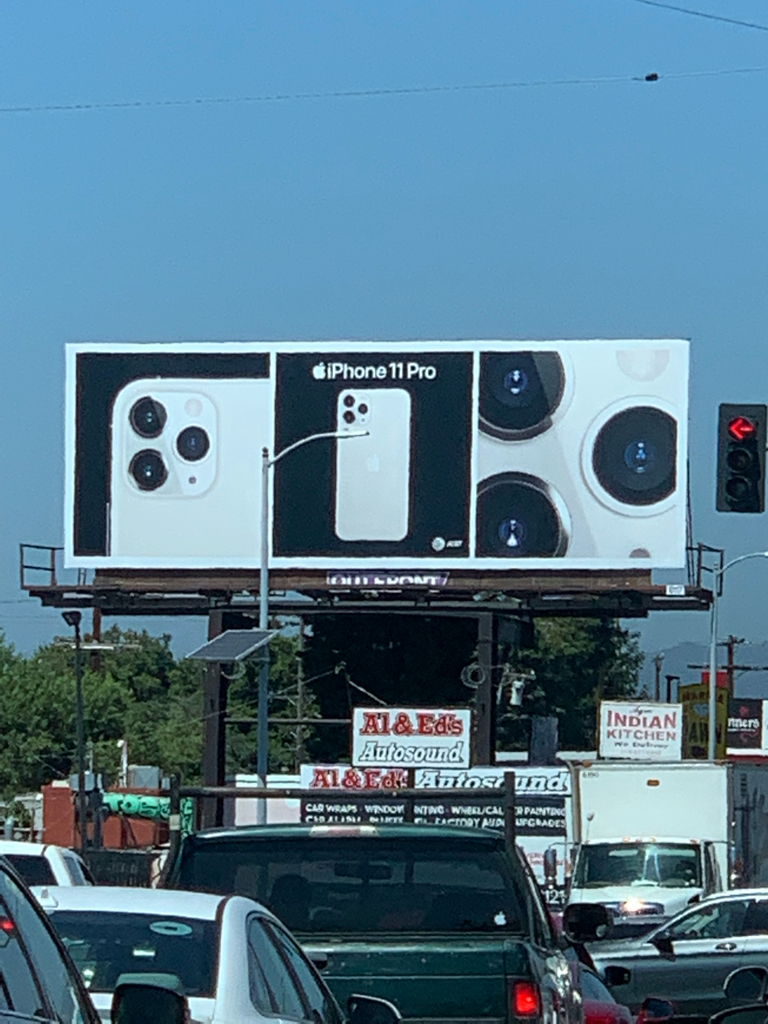 A Los Angeles, une pub bien trouvée pour le triple capteur de l'iPhone 11 Pro