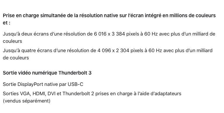 Le MacBook Pro 16 pouces peut gérer deux Pro Display XDR