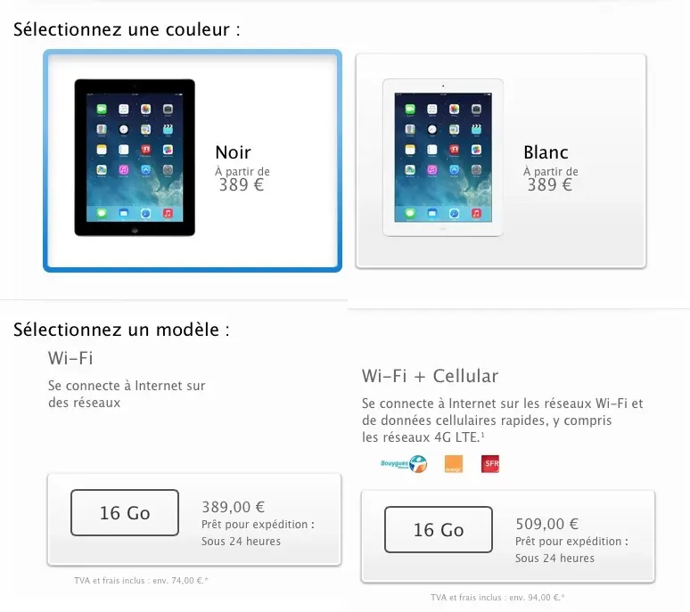 L'iPad 4 de retour sur l'Apple Store !