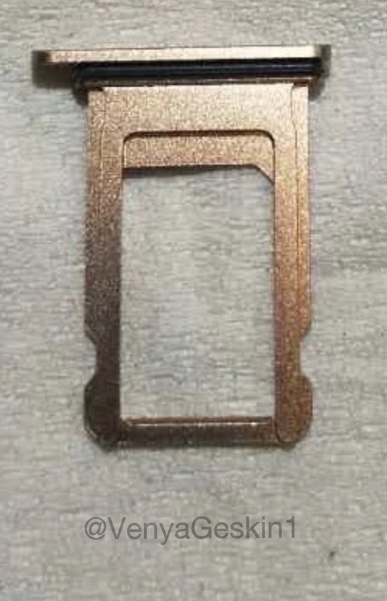 iPhone 8 : une photo du tiroir de la carte SIM (avec la nouvelle couleur)
