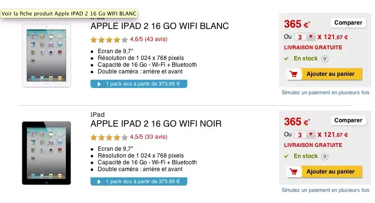 Un iPad 2 pour (presque) le prix d'un iPad mini