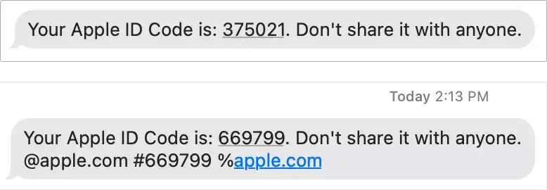 Apple désactive le Remplissage Automatique de certains SMS pour bloquer les hameçonnages