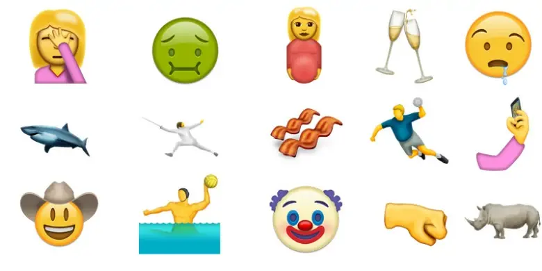 Emoji : du bacon, de l'escrime et des rhinocéros au menu d'iOS 10 ?