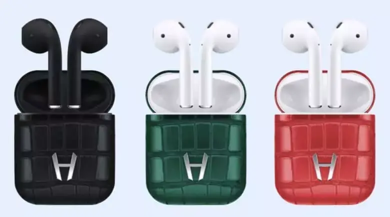 Hadoro recouvre l'écrin de charge des AirPods de cuir d'alligator