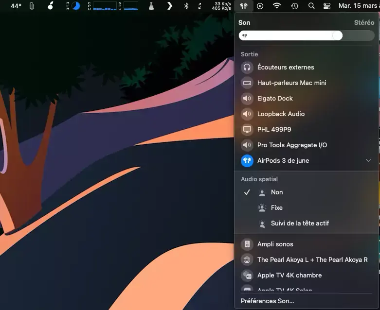 macOS 12.3 : un nouveau menu pour le suivi dynamique de la tête et l'audio spatial