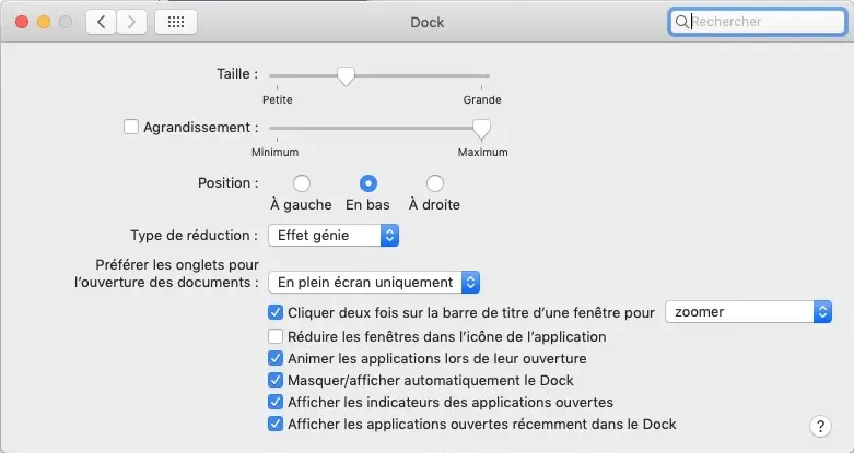 Astuce : comment retirer les applications récemment ouvertes du Dock de Mojave