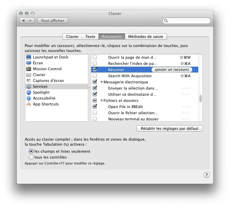 Astuce : demander à OS X de vous résumer un long texte