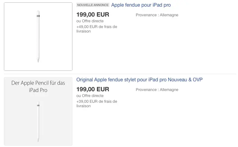 iPad Pro : les prix de l'Apple Pencil s'envolent sur les sites d'enchères