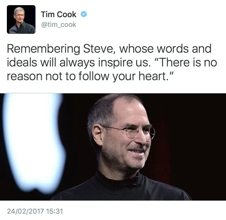 Tim Cook rend hommage à Steve Jobs, qui aurait fêté aujourd'hui son 62ème anniversaire