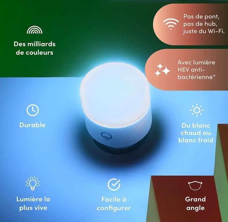 Une ampoule compatible HomeKit à 79€ diffusant de la lumière antibactérienne chez Lifx