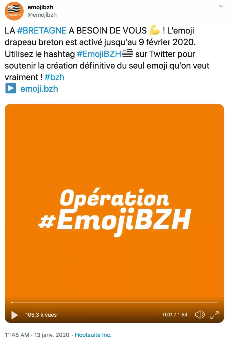 Emoji : le drapeau breton s'invite sur Twitter pour 4 semaines !  #emojiBZH #GwennHaDu