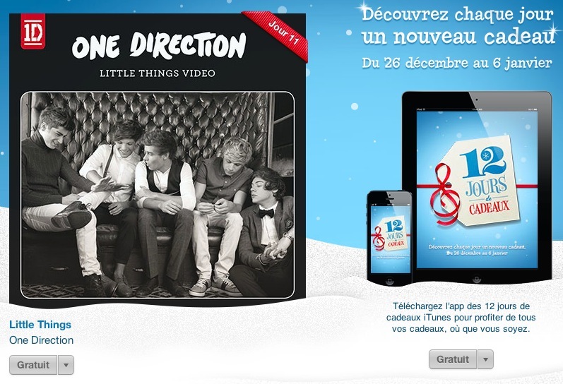 Les 12 jours Cadeaux 11 : Little Things par One Direction (clip)