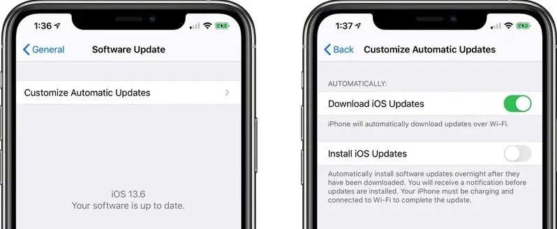 iOS 13.6 : des options supplémentaires pour les mises à jour du système