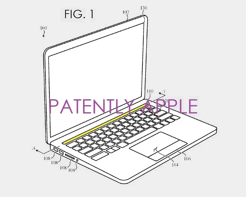 Le brevet du jour : un iMac avec une Touch Bar (dans le clavier) ?