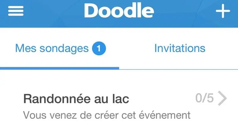 La nouvelle app' Doodle est gratuite, et propose une messagerie instantanée