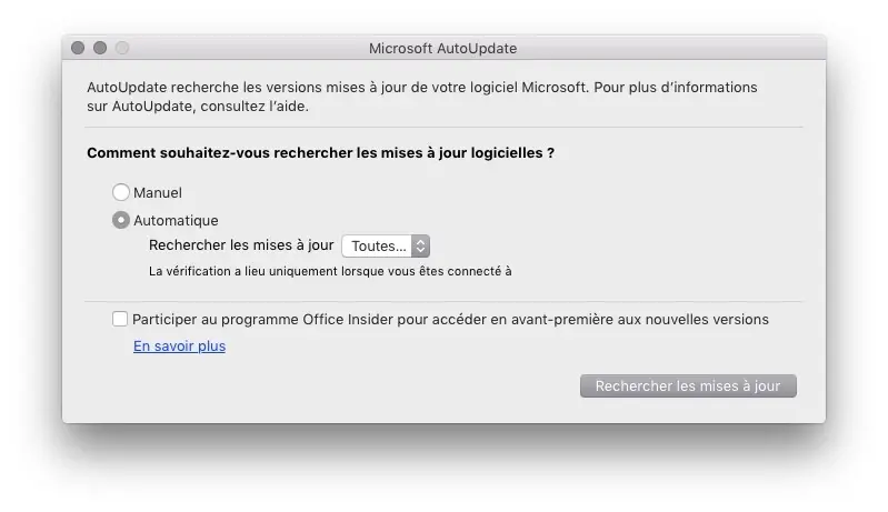 MAJ d'Office AutoUpdate pour OS X avec une petite surprise