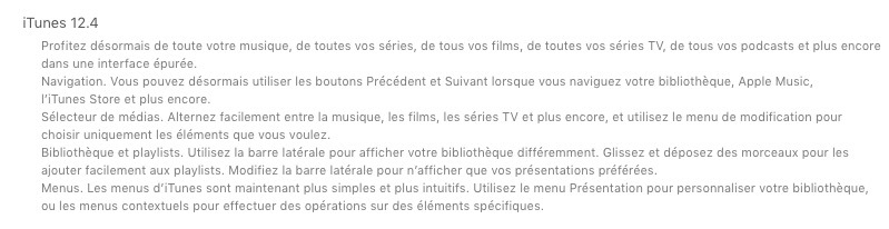 Sortie d'iTunes 12.4 avec le retour de la barre latérale !