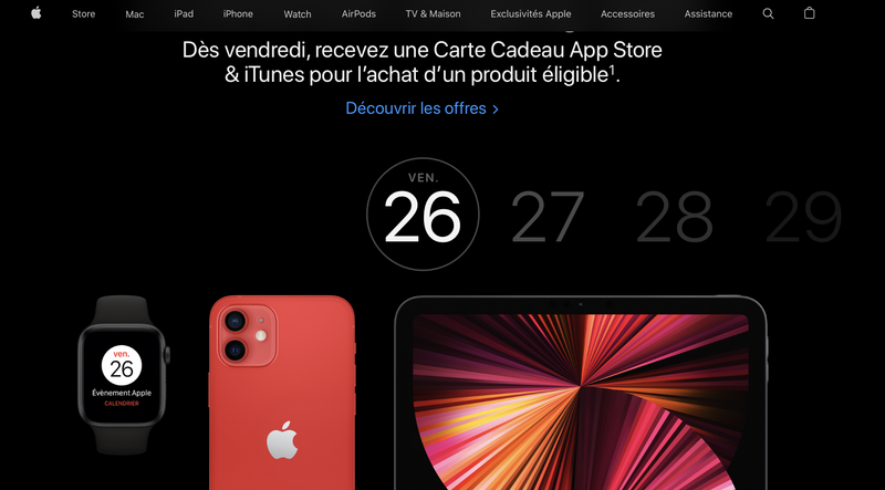 Illustration : Apple lance son Black Friday (jusqu’au 29 novembre)