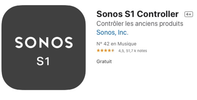 Illustration : L'application Sonos devient "S1" avec la sortie officielle de la nouvelle version "S2"