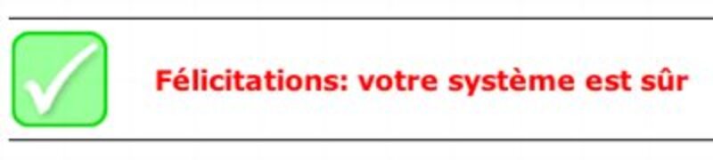 Illustration : Testez votre sécurité !