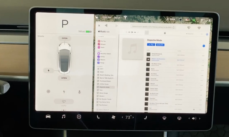 Illustration : L'intégration native inédite d'Apple Music dans la Porsche Taycan