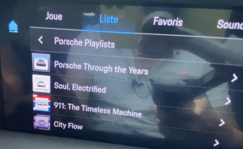 Illustration : L'intégration native inédite d'Apple Music dans la Porsche Taycan
