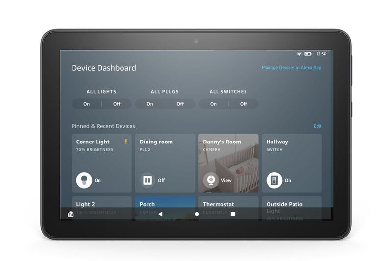 Illustration : Un menu pour la maison connectée sur les tablettes Fire