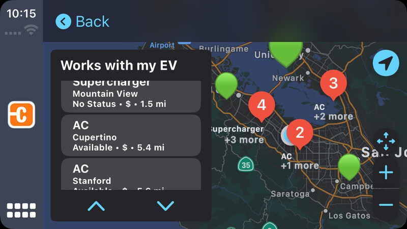 Illustration : VE : ChargePoint débarque dans CarPlay !