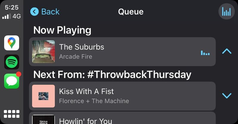 Illustration : CarPlay : la bêta de Spotify se dote d’une nouvelle interface