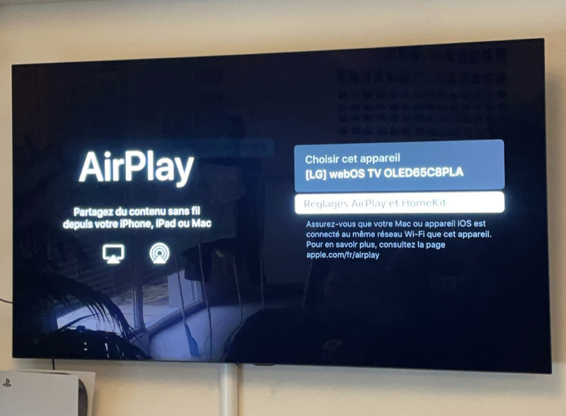 Illustration : AirPlay/AppleTV+ enfin disponible sur les télévisions LG OLED 65 C8 (et d'autres)