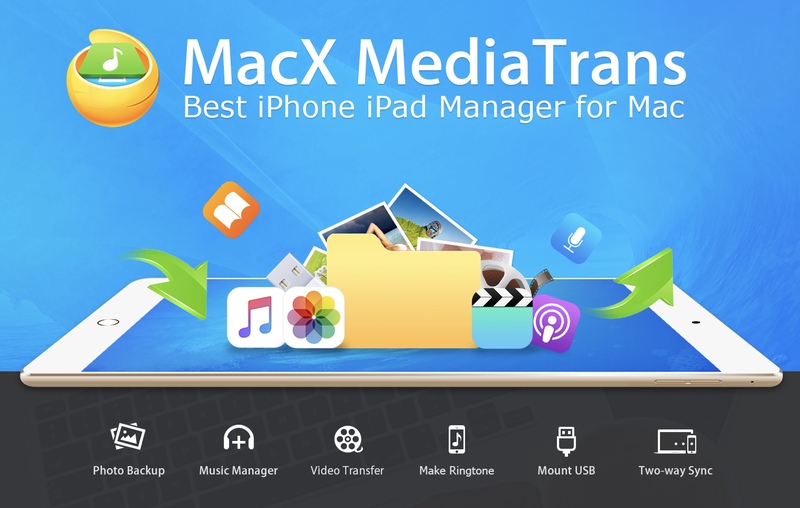 Illustration : Concours avec MacX MediaTrans (Sauvegarde iPhone) et -70% sur la verison complète