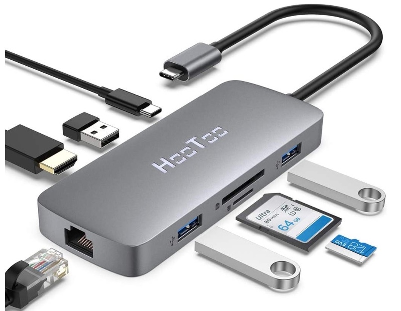 Illustration : Promos : lanière AirTag à 35€, hub USB-C à 30€, émetteur/récepteur Bluetooth à 25€