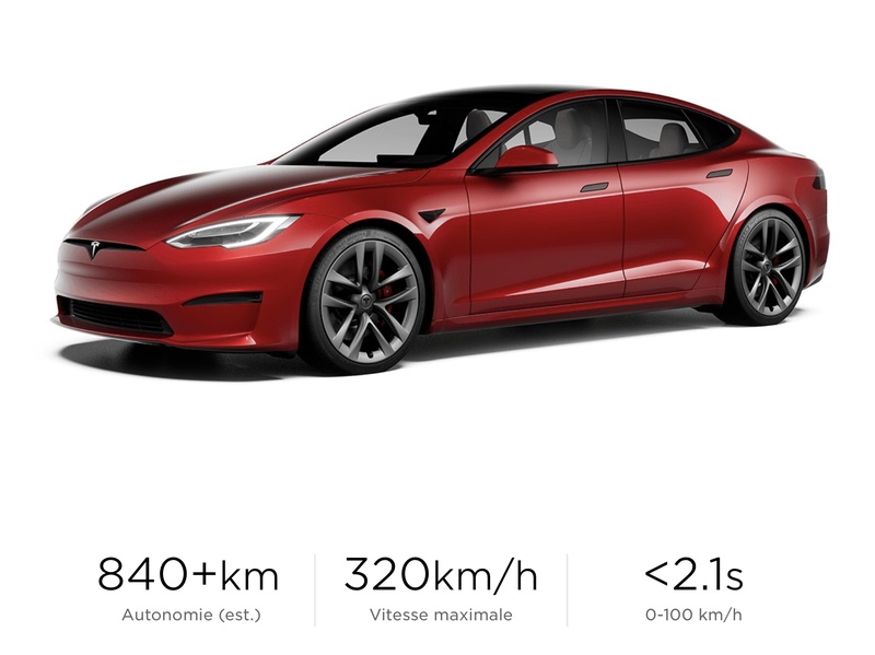 Illustration : Une nouvelle Tesla Model S/X ! 1 100CV, 840Km d'autonomie, nouvel intérieur, 3 écrans...