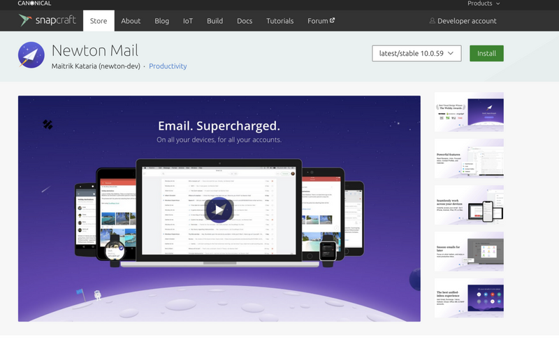 Illustration : L'application de messagerie Newton est compatible avec les Mac M1