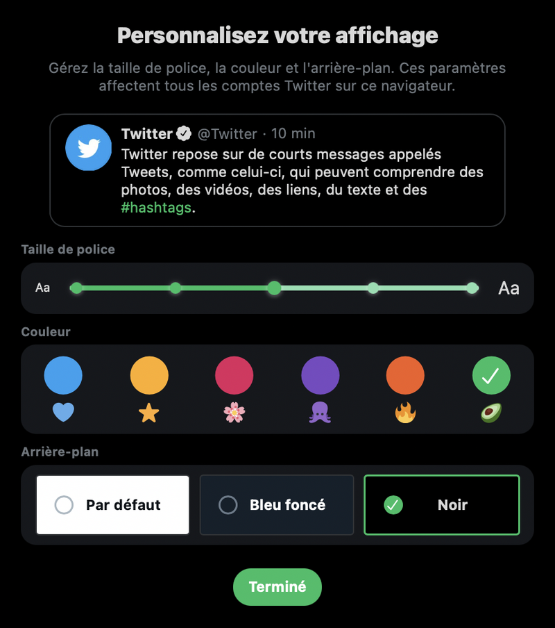 Illustration : Twitter propose un nouveau mode sombre, carrément noir