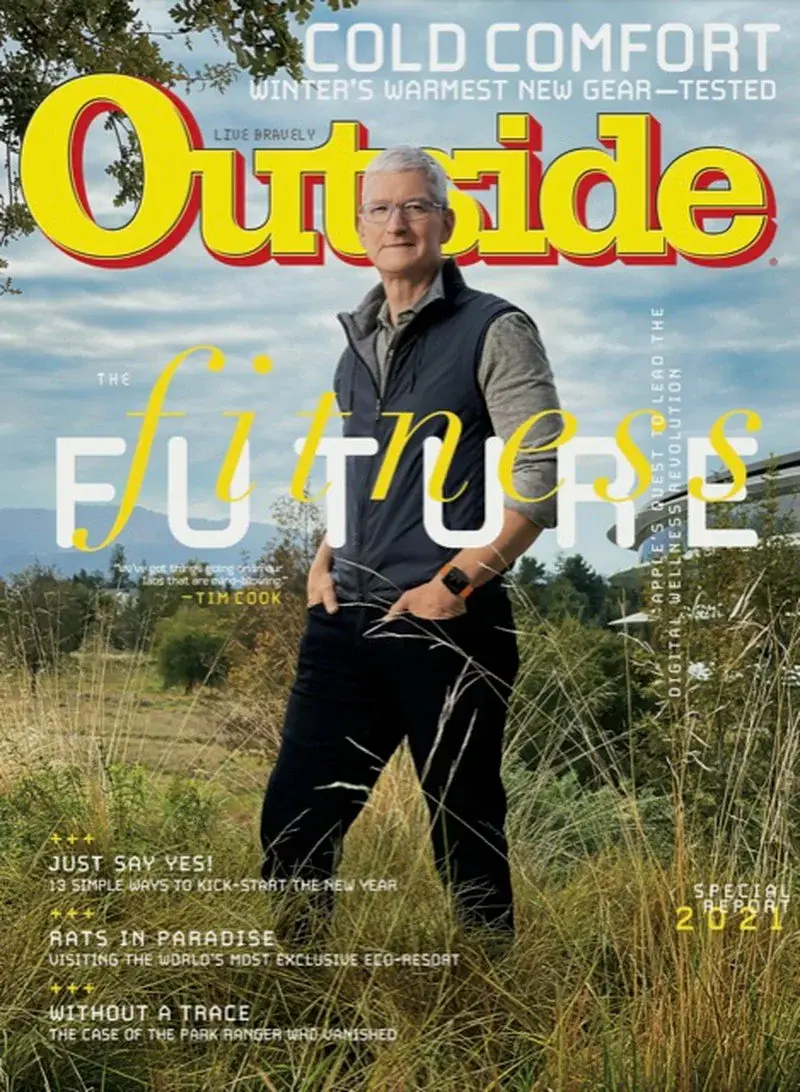 Tim Cook est en couverture du magazine Outside (pour parler fitness, santé...)