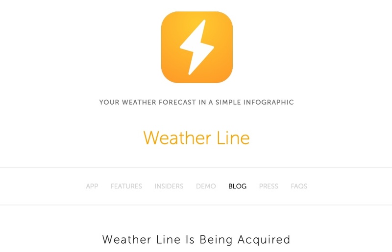 Un mystérieux acquéreur s'offre l'application Weather Line